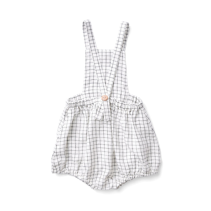 Romper Oona papel cuadriculado - Selección Soor Ploom para encontrar en amaetc.com, tienda conceptual ecológica para niños