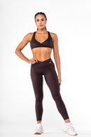 Brassière Crossed Ajustable - Chocolate