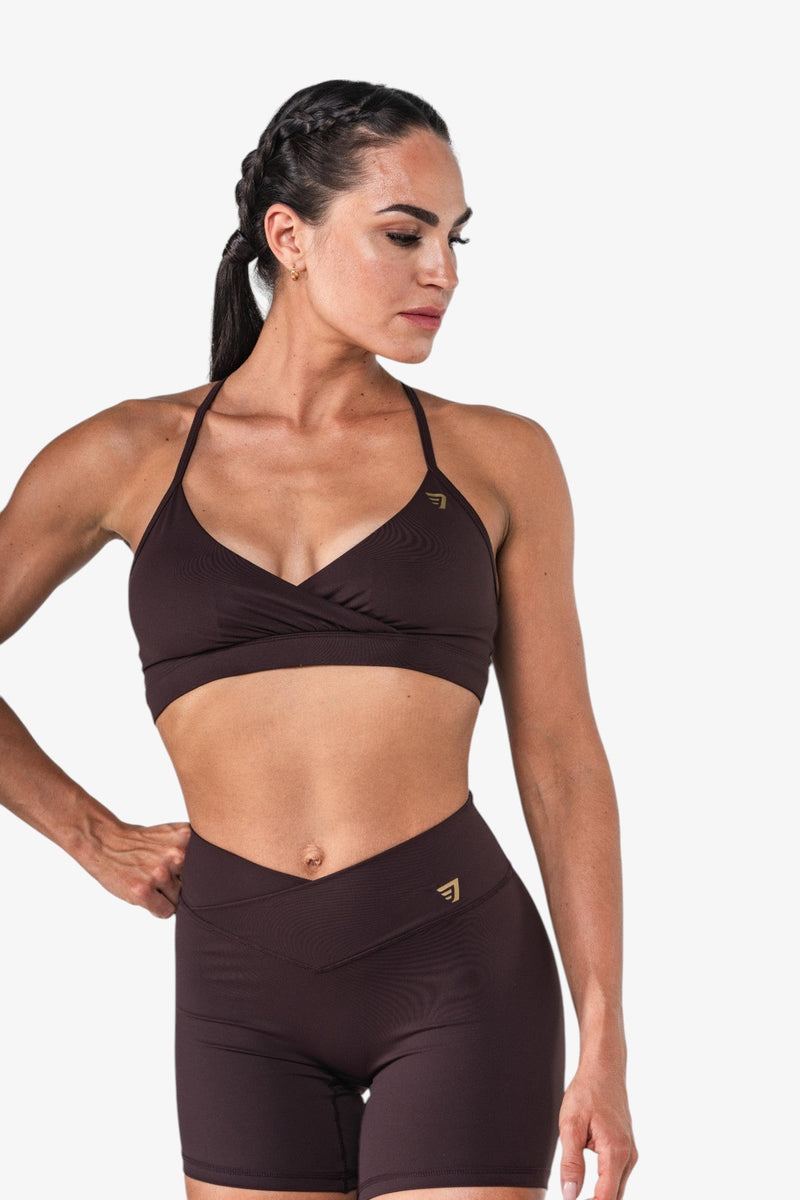 Brassière Crossed Ajustable - Chocolate