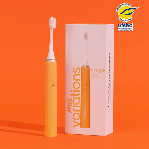 Brosse Orange + Étui + Support