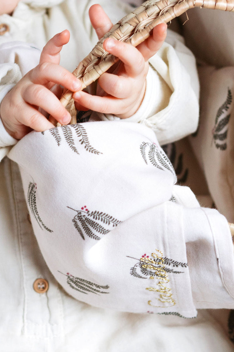 Lot De 2 Langes  - Fougère Vert Pin