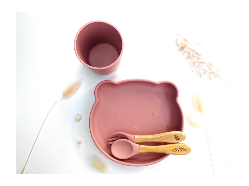 Mathieu Le Set Repas Malicieux - Ourson (Personnalisable)
