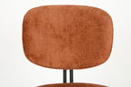 Bouton - Dining Chair - Polyester - Terracotta/Red