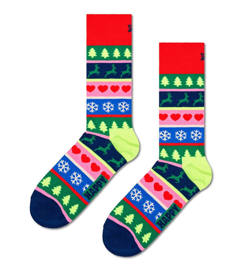 Chaussettes Rayures Noël - Mixte