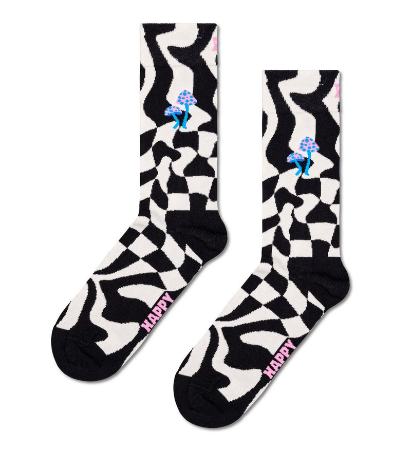 Distorted Checkered Socks - Mixed