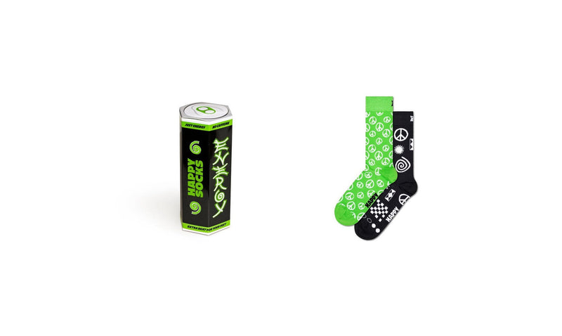 Set Of 2 Pairs Of Energy Drink Socks As A Gift - Mixed