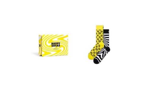 Coffret Cadeau De 2 Paires De Chaussettes En Zigzag - Mixte