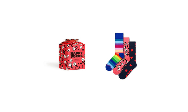 Coffret Cadeau De 3 Paires De Chaussettes Fleuries - Mixte