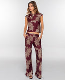 Pantalon Ruby Bloom - Bordeaux