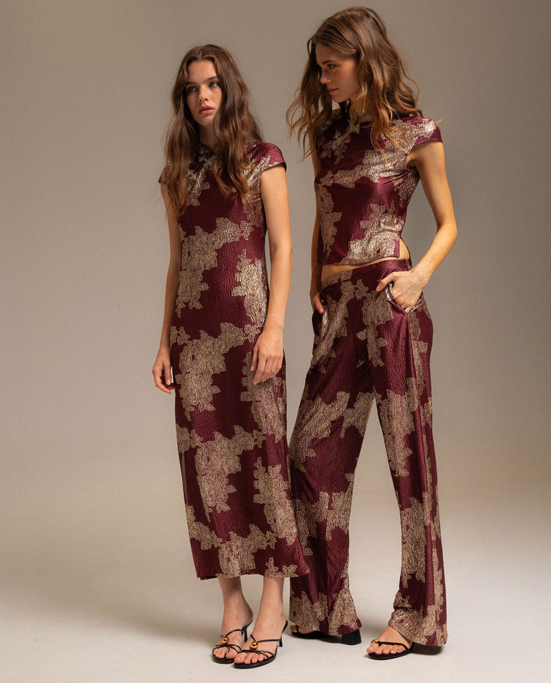 Pantalon Ruby Bloom - Bordeaux