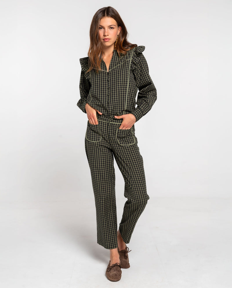 Pantalon First Coffee - Carreaux