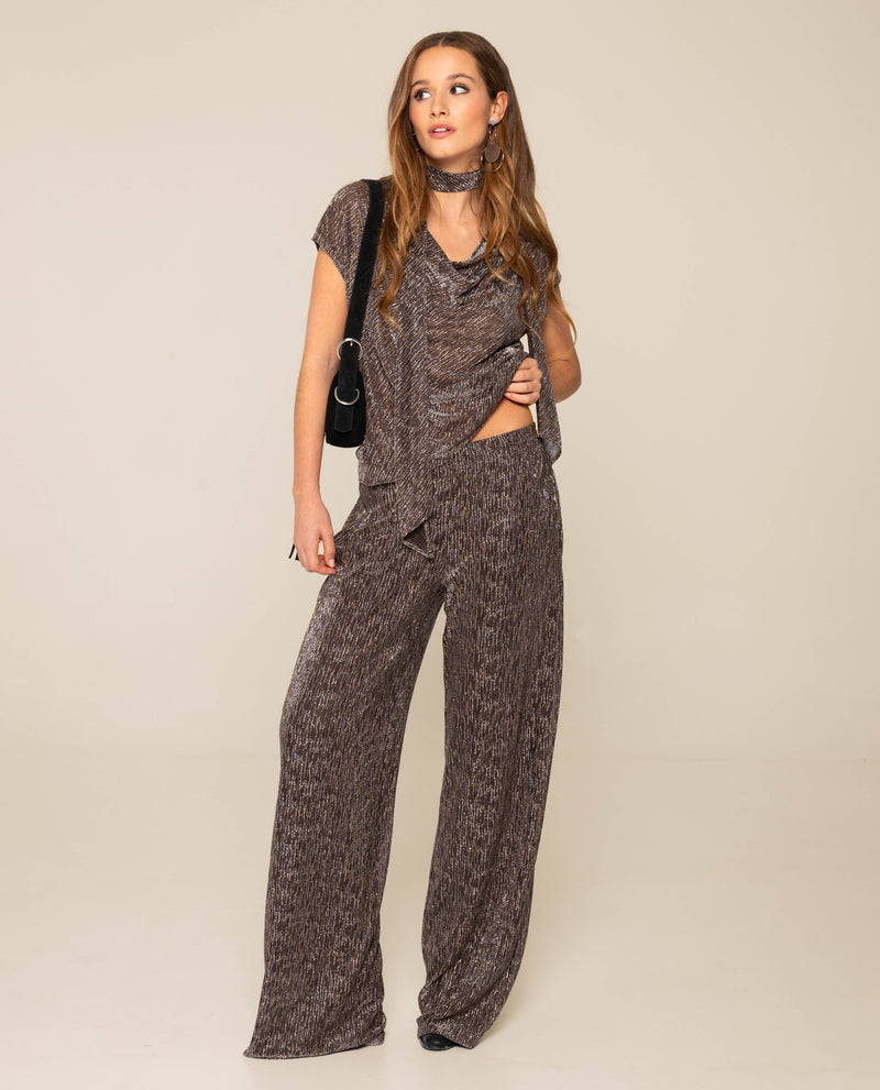 Pantalon Almost Texted You - Marron