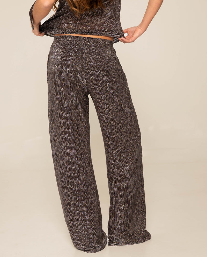 Pantalon Almost Texted You - Marron