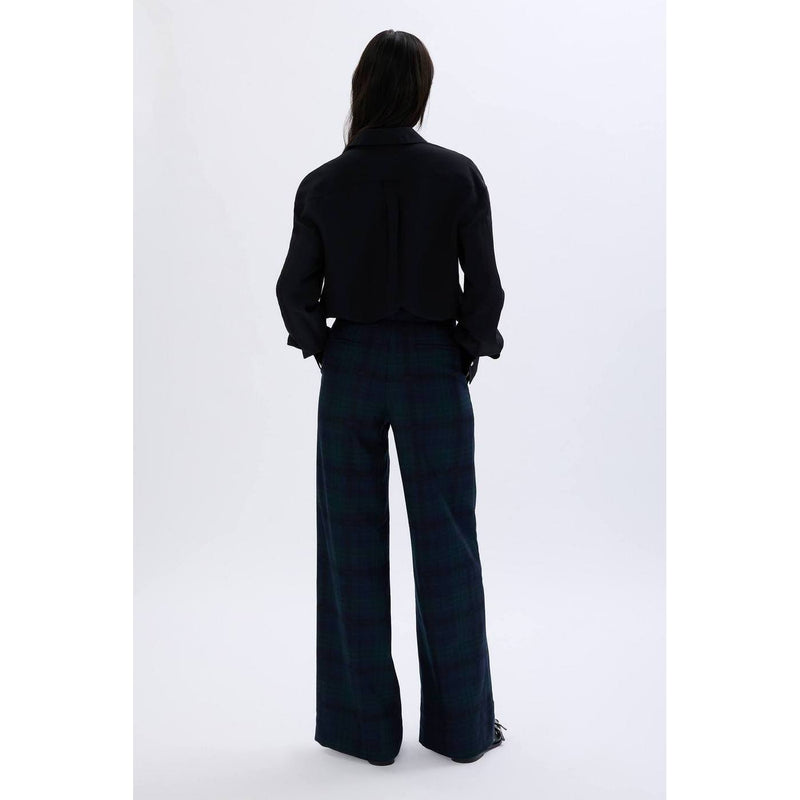 Pantalon - Carreaux Navy Vert - Femme