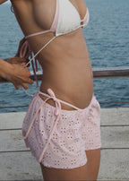 Short Broderie Anglaise Rose