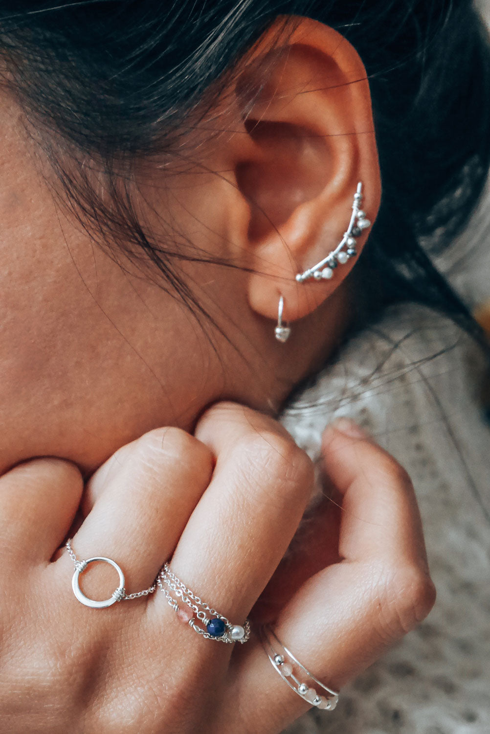 Bague Chaînette Stella - Pierre