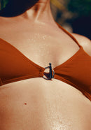 Top de bikini de triángulo Amaretto - Auburn