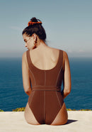 Maillot Une Pièce Greta - Marron