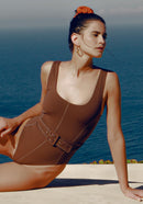 Maillot Une Pièce Greta - Marron