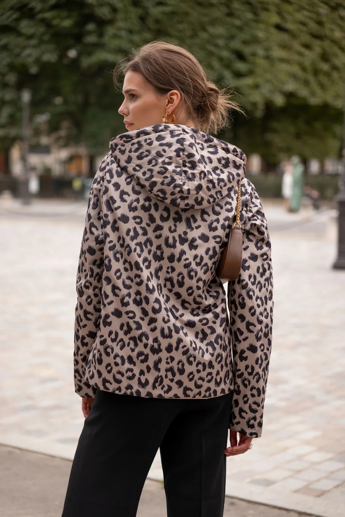 Imperméable Victoria Court - Doré/Léopard