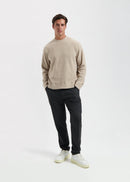 Structured Round Neck Sweater - Sand
