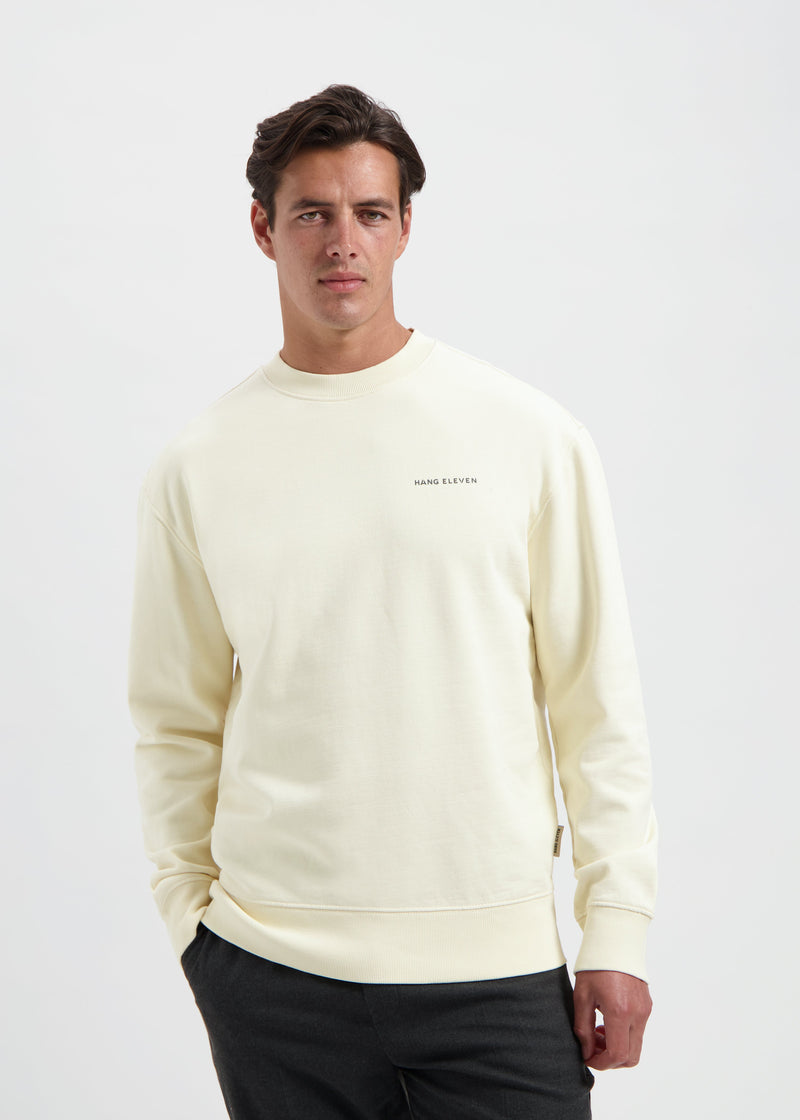 Pull Col Rond Brand - Sand