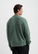 Pull Col Rond Structure - Slate Green