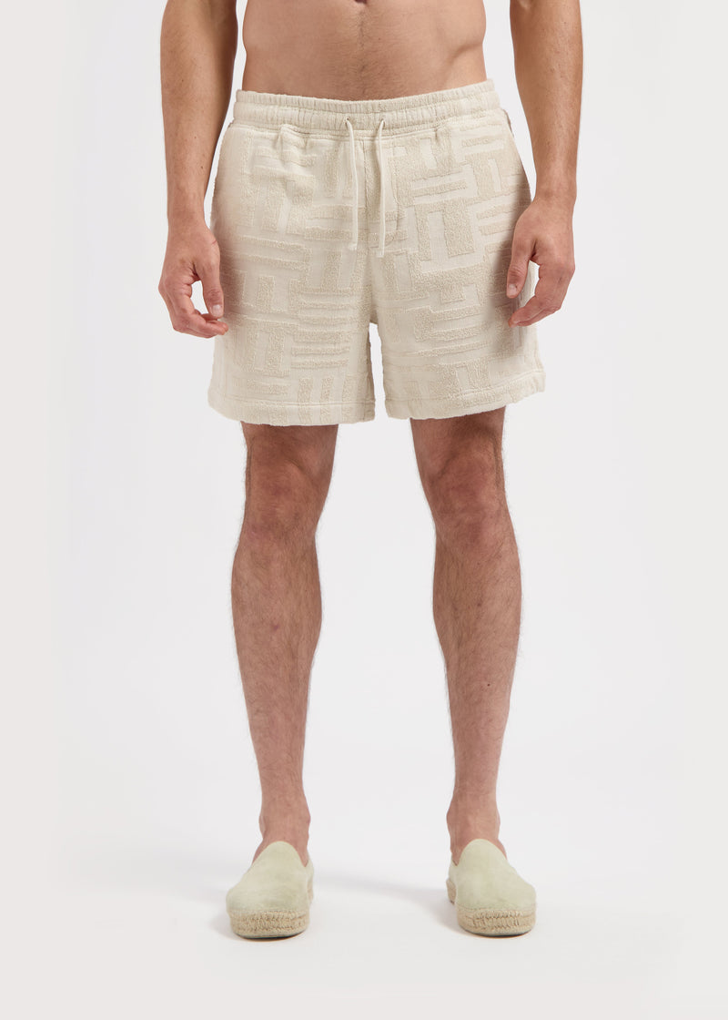 Short Toweling Jacquard - Sand