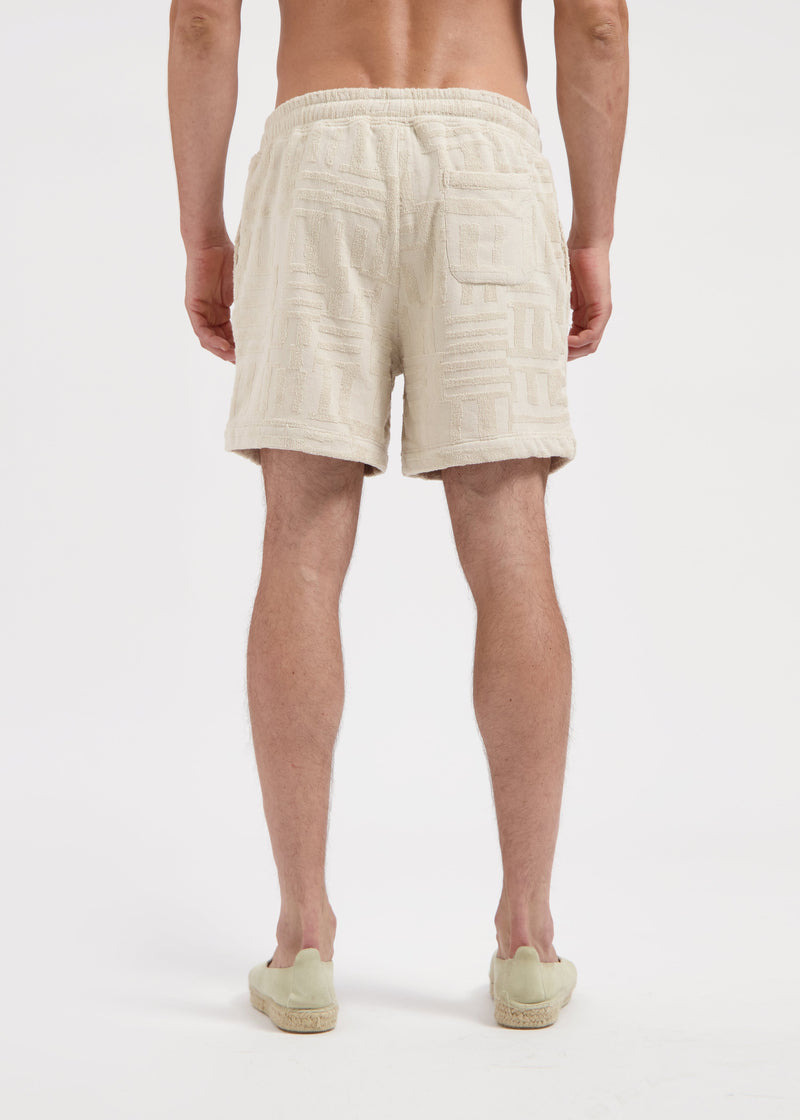 Short Toweling Jacquard - Sand