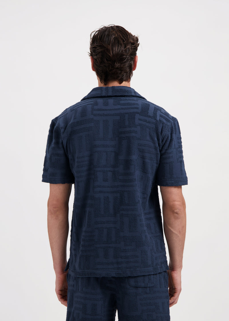 Chemise Toweling Jacquard - Navy Blue