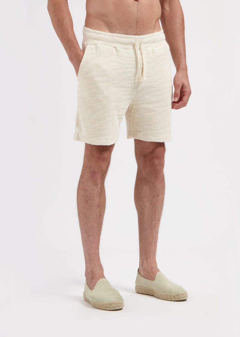 Short Terry Jacquard - Sand Light