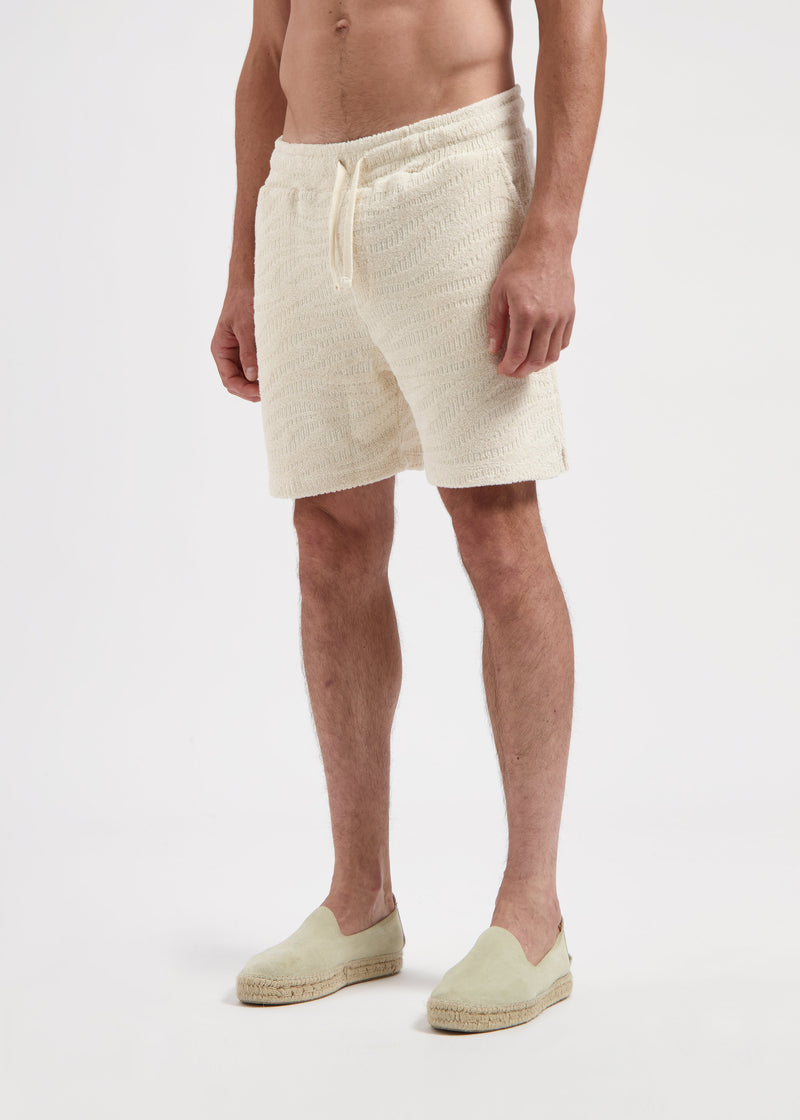 Short Terry Jacquard - Sand Light