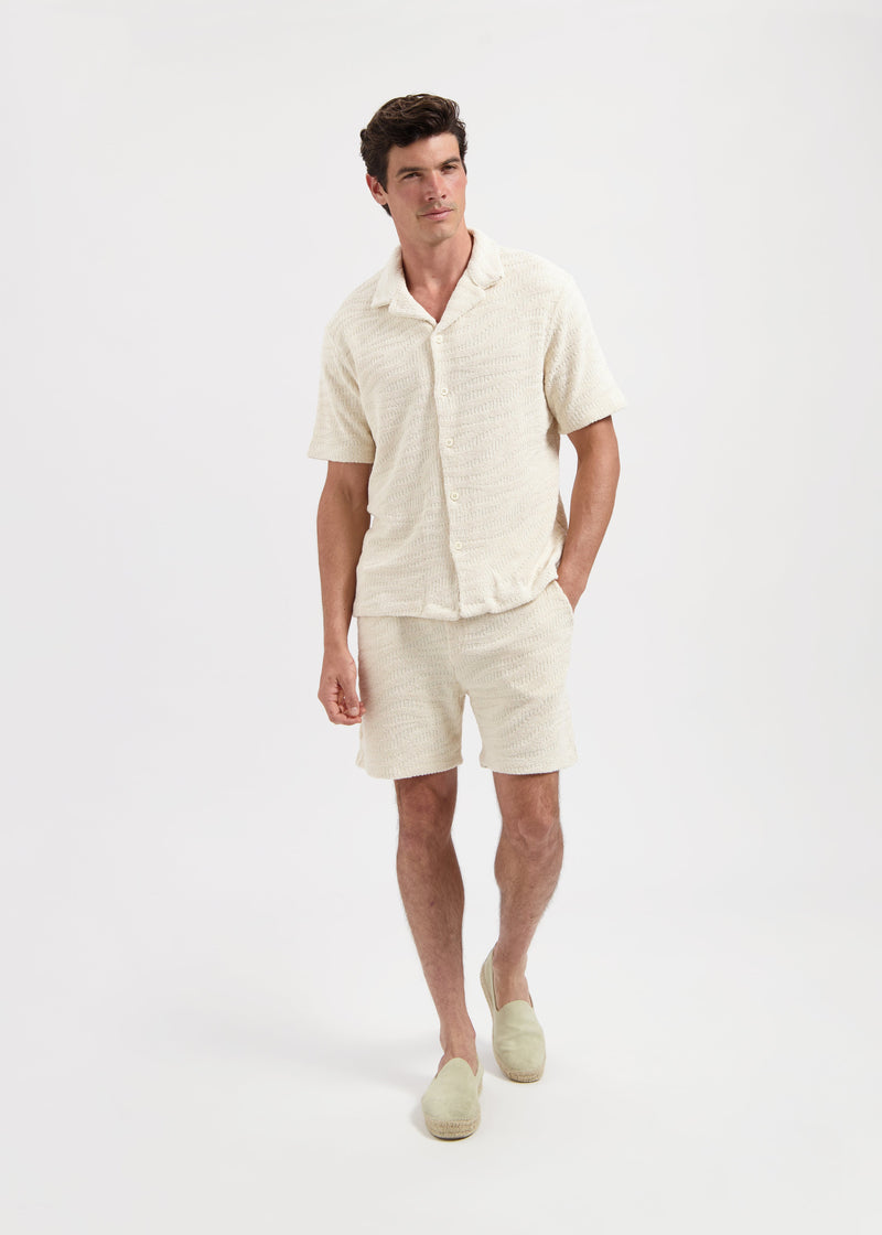 Short Terry Jacquard - Sand Light