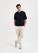 Structure Polo Shirt - Navy Blue