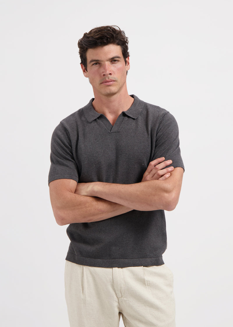 Polo Knitted - Anthracite Melange