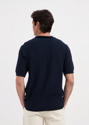 Structure Polo Shirt - Navy Blue