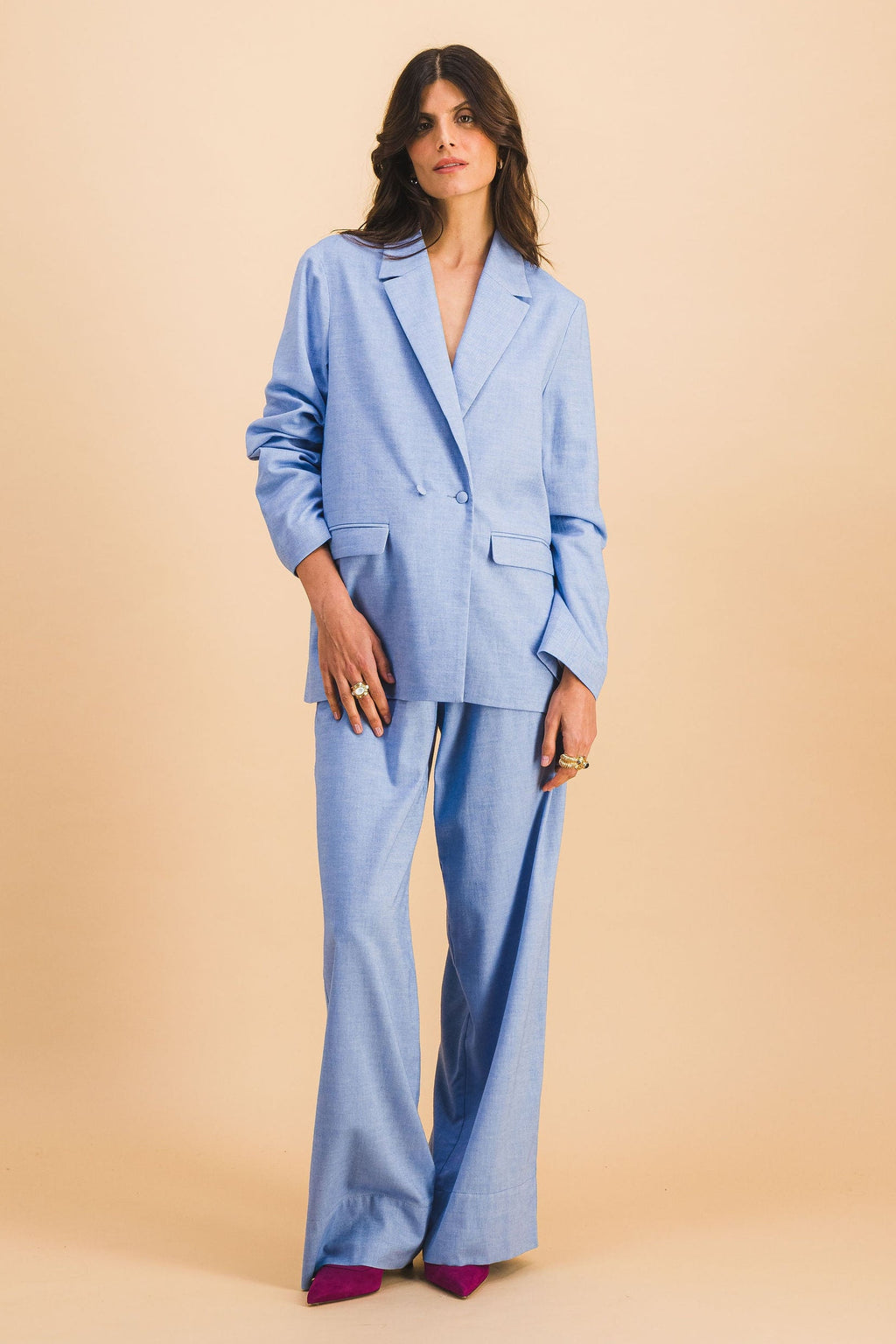 Chaqueta ámbar azul cielo