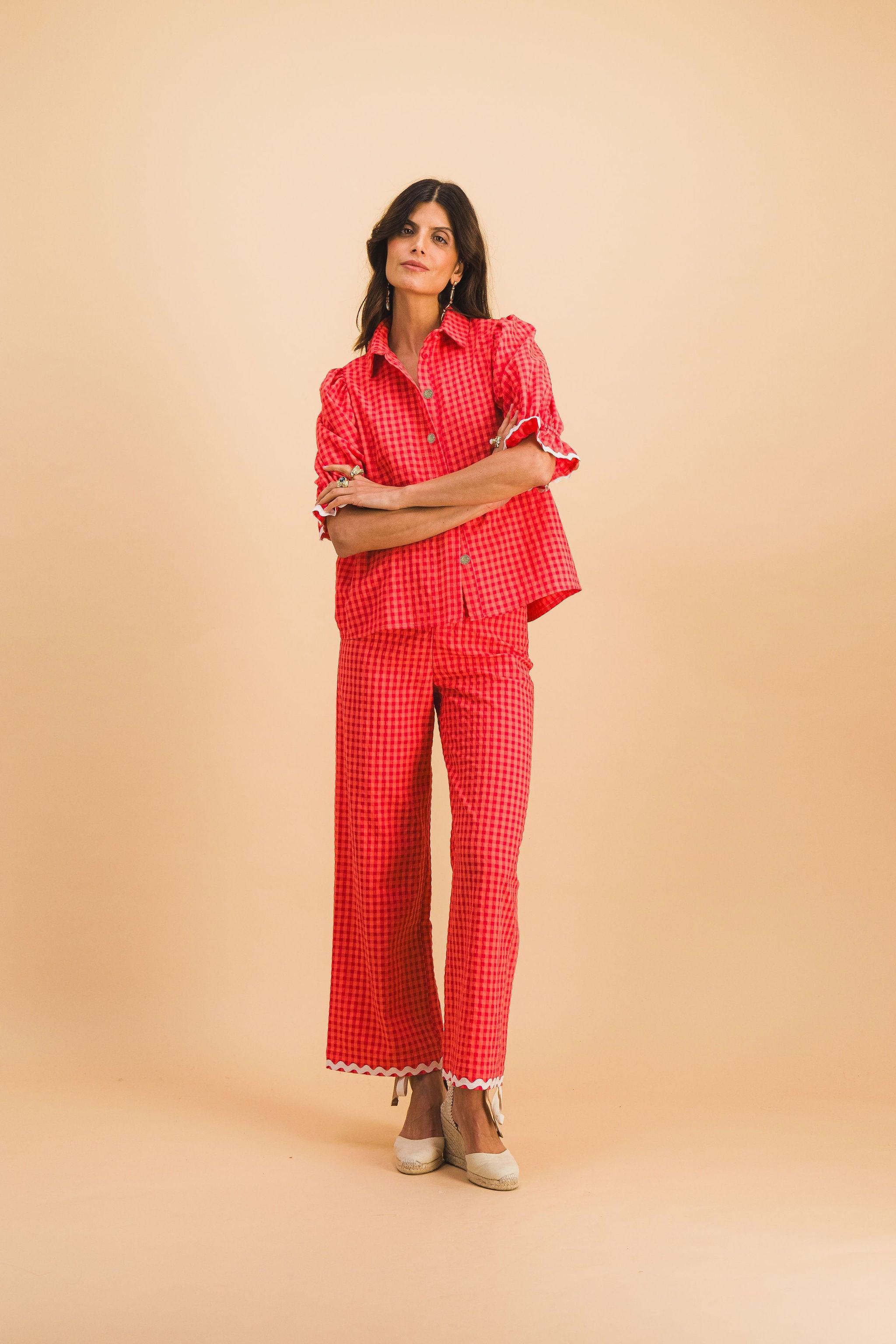 Camisa Jim a cuadros rojos