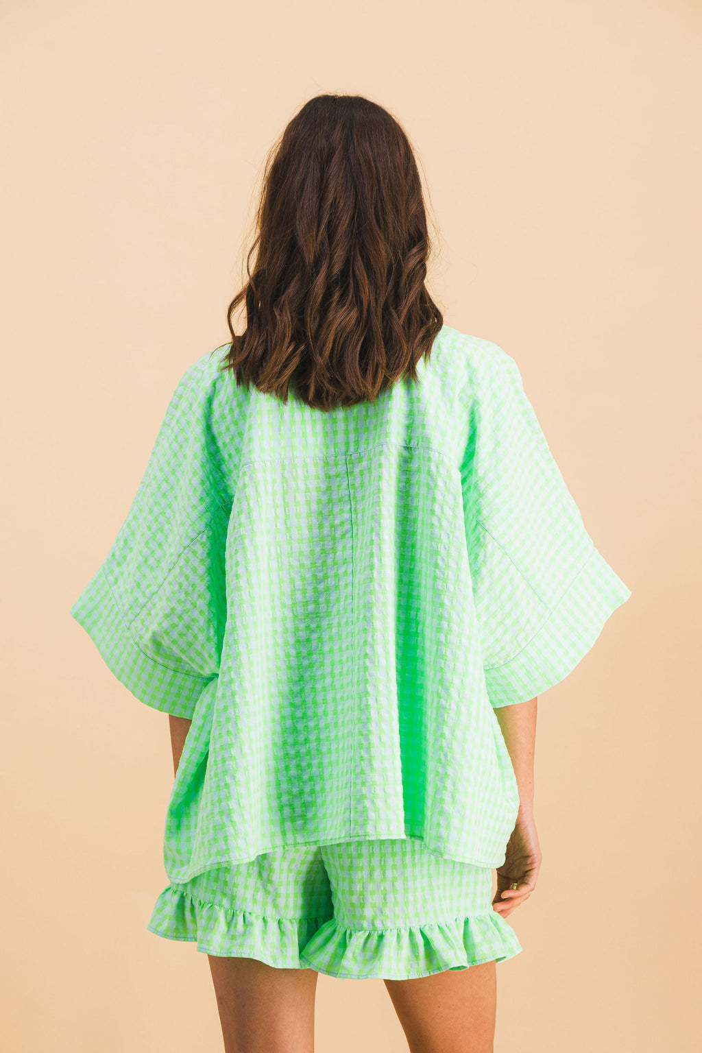 Maud Green Check Shirt