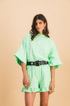 Maud Green Check Shirt