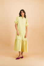 Robe Clemence Carreaux Jaune