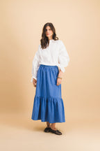 Jupe Clem Carreaux Bleu