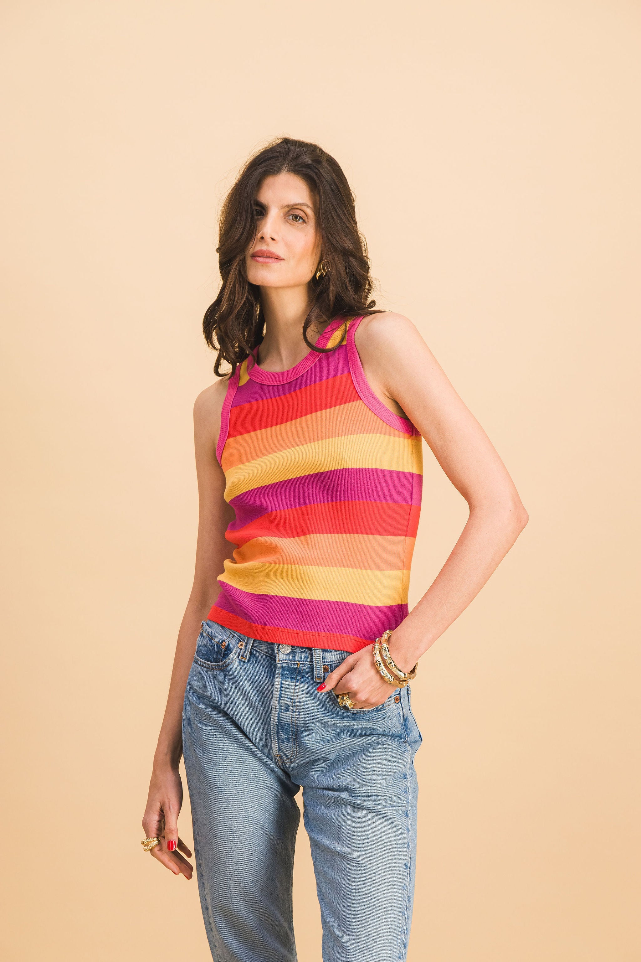 Fiesta Sorpresa Top Abie Stripes