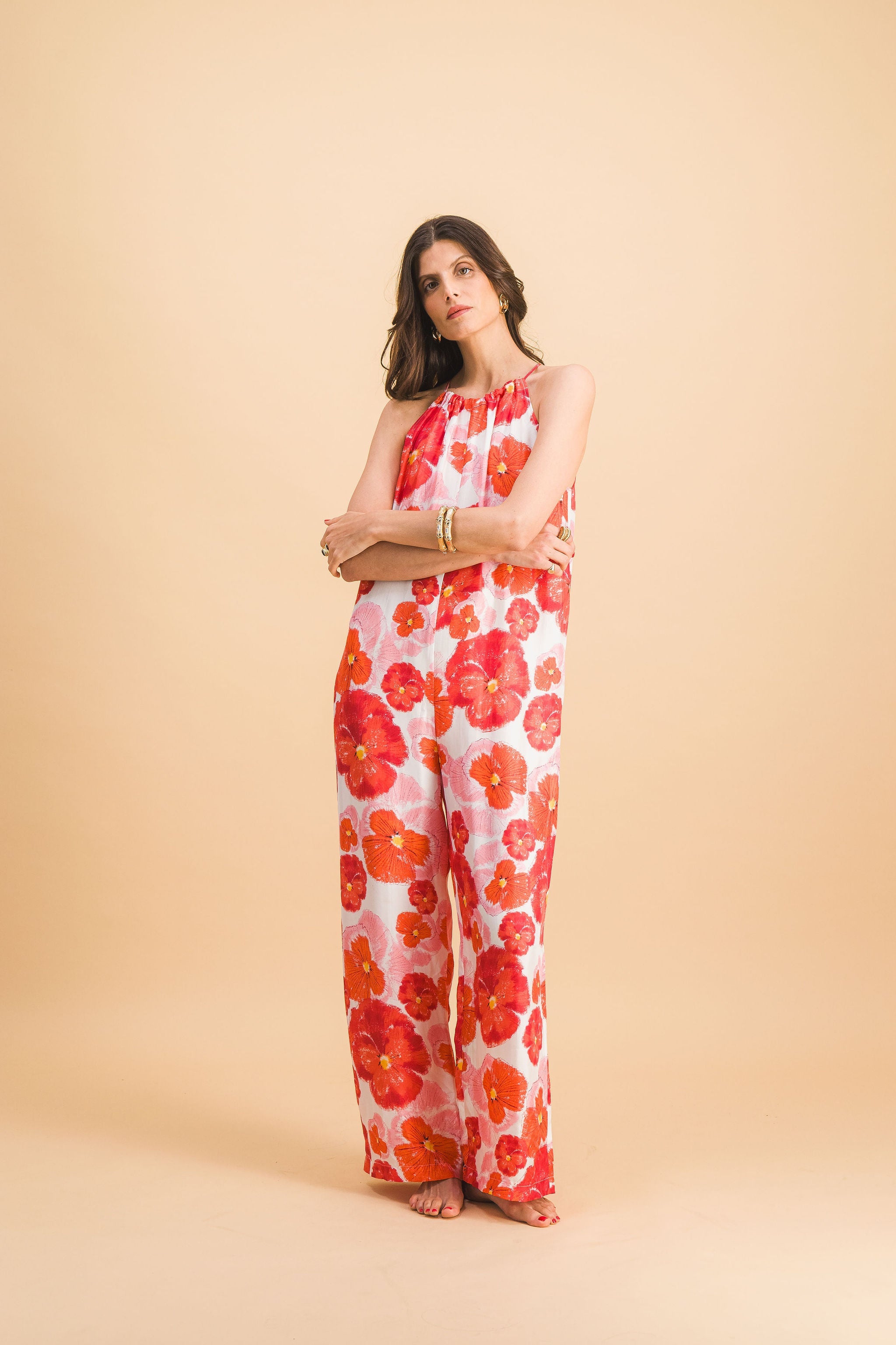 Noémie Red Blossom Jumpsuit