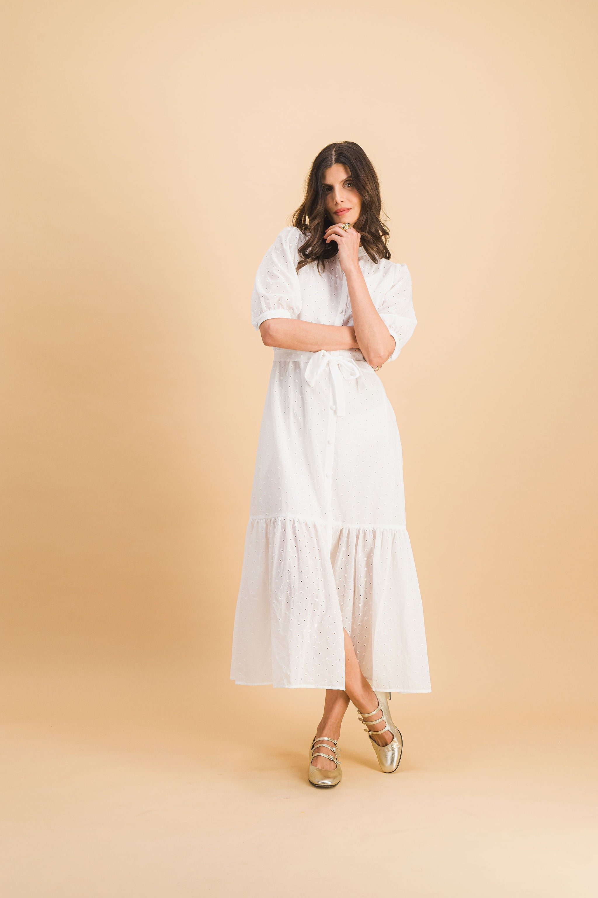 Robe Clemence En Coton Brodé X Donatelle Godart