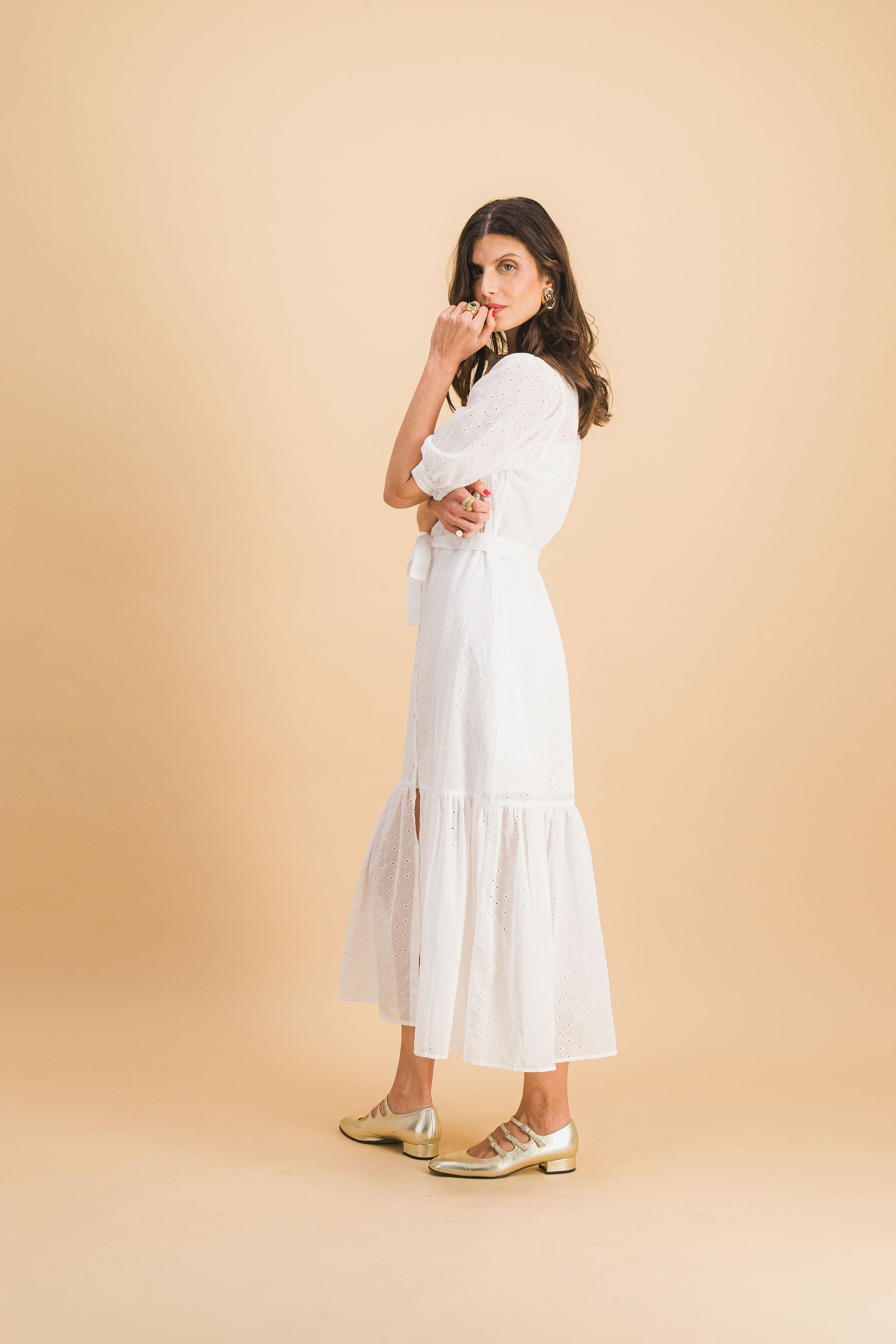 Robe Clemence En Coton Brodé X Donatelle Godart