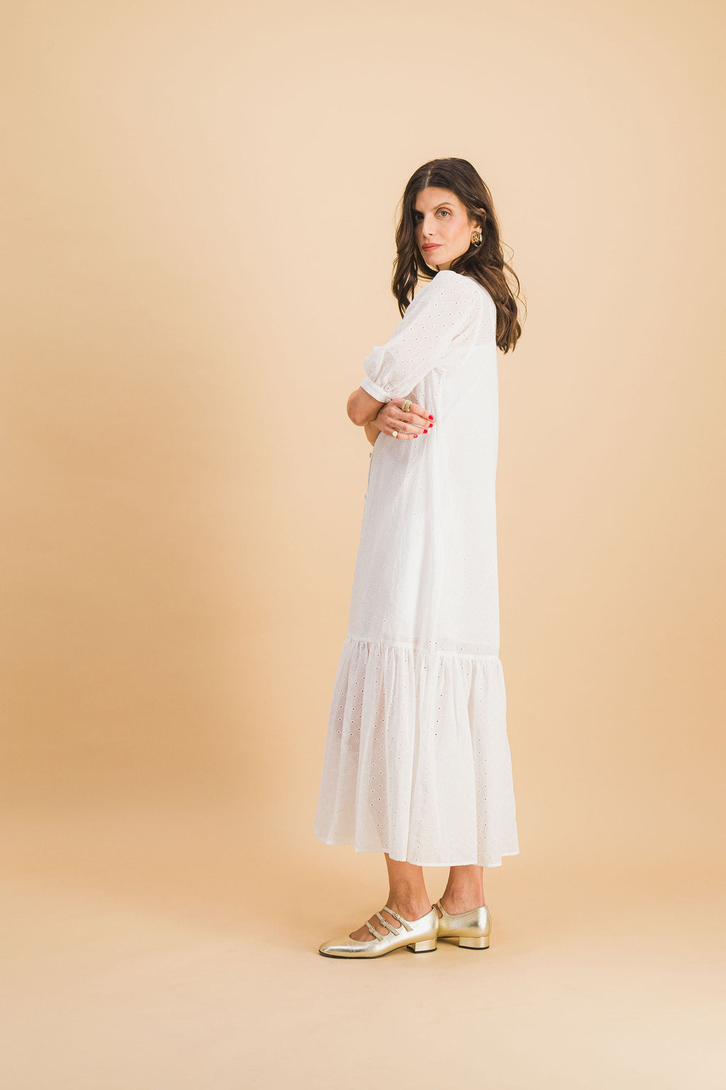 Robe Clemence En Coton Brodé X Donatelle Godart