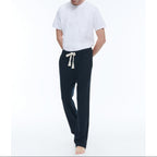 Pantalones De Chándal De Jersey De Algodón - Azul Marino