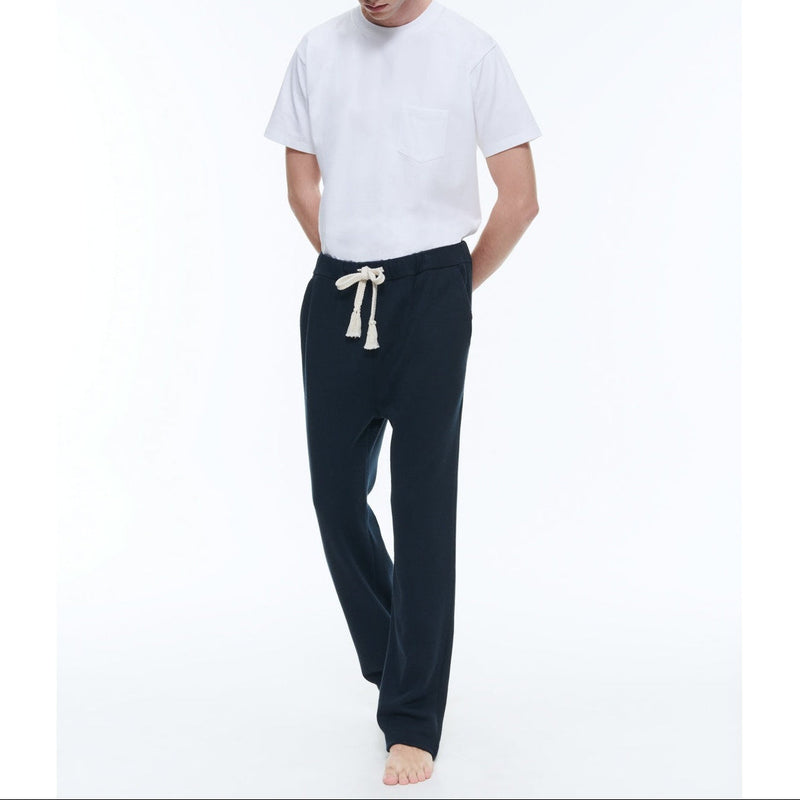 Cotton Jersey Jogging Pants - Navy Blue