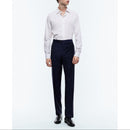 Pantalon Costume Serge Unie Marine Super 140'S - Carbone